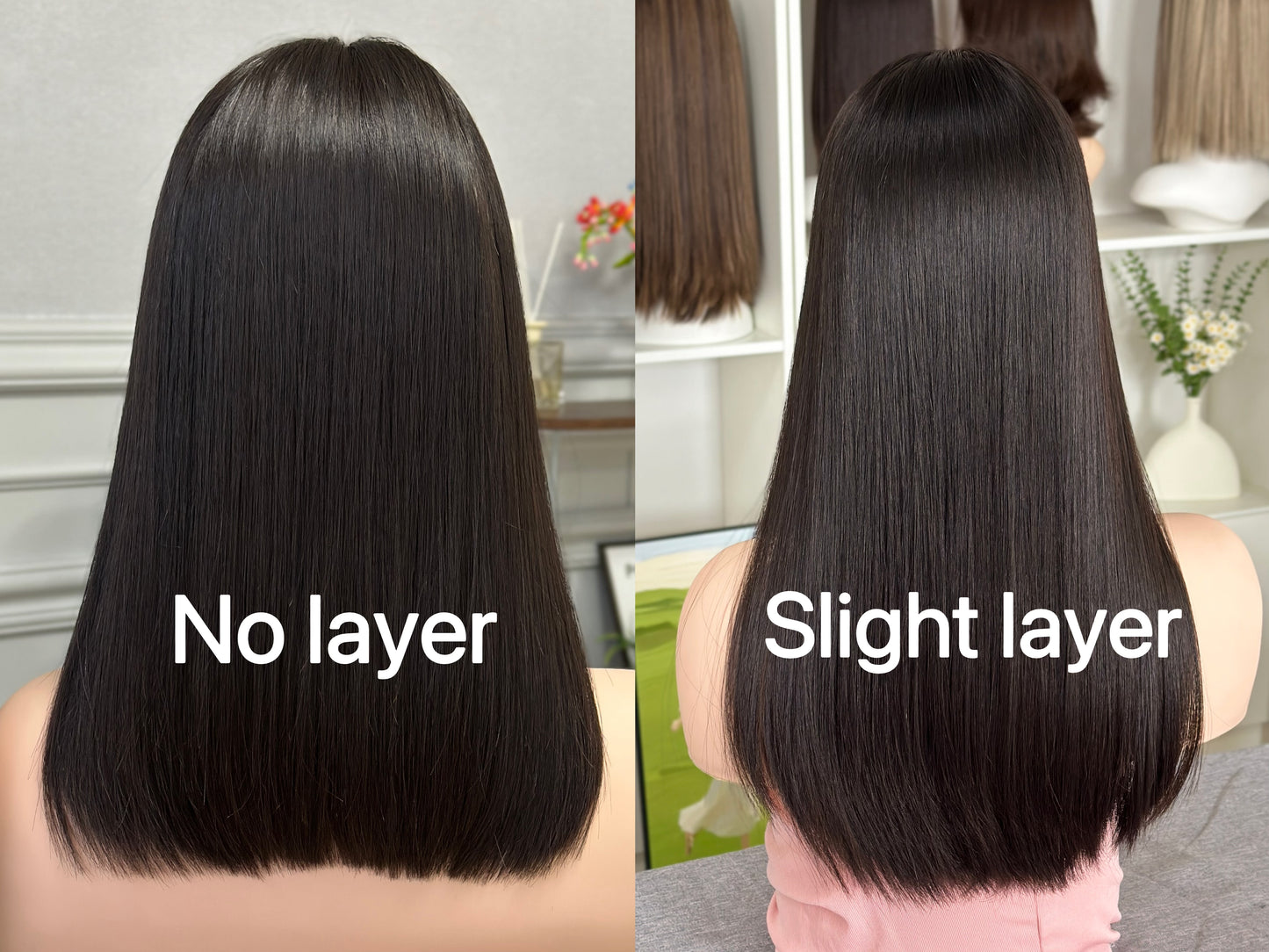 18 inch Slight Layer Color #B02 Natural Wave Straight Lace Top Kosher Wig Sheitel