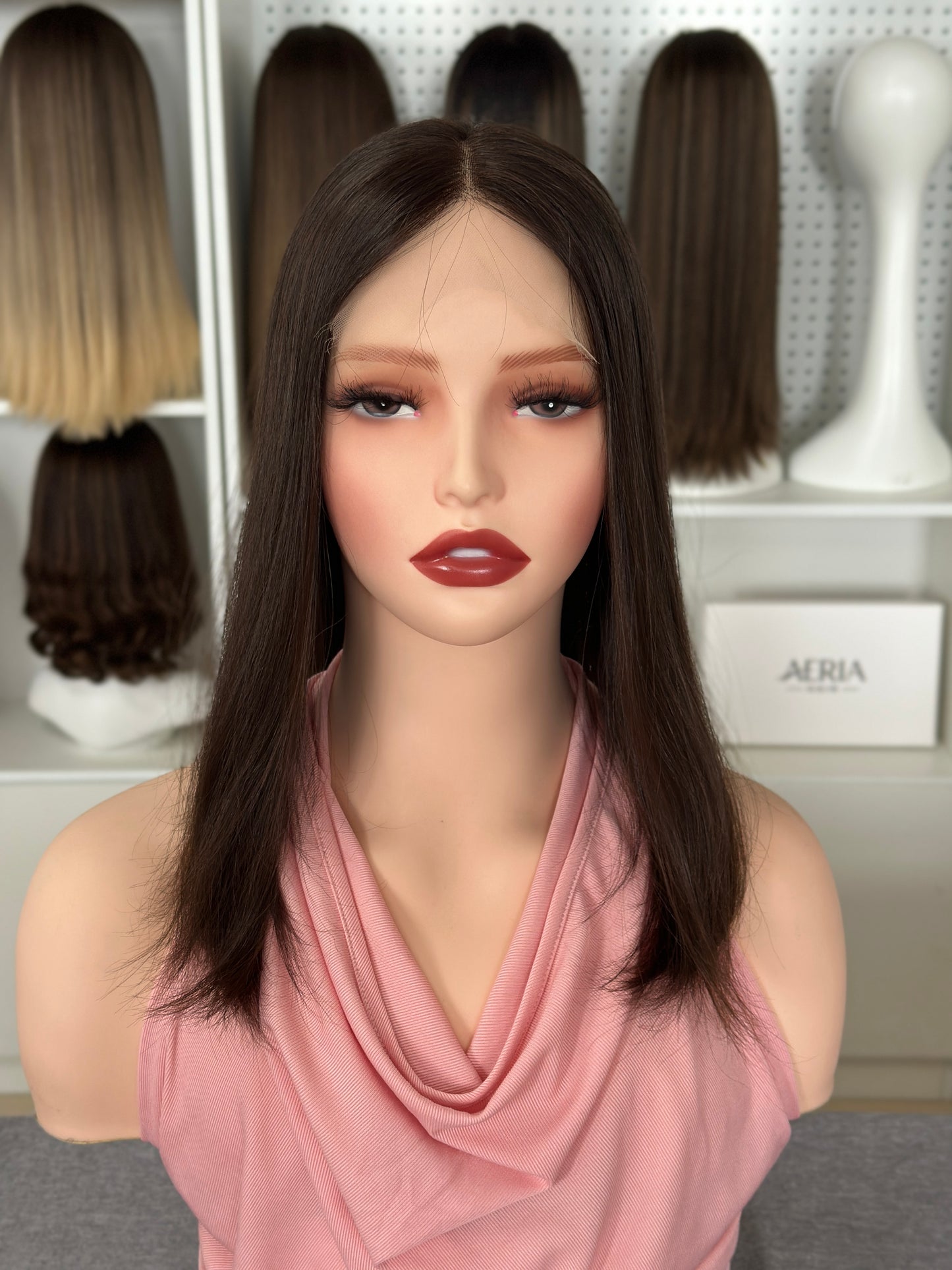 14inch Russian Hair Straight 8*8 inch Original Color #4 Women Topper