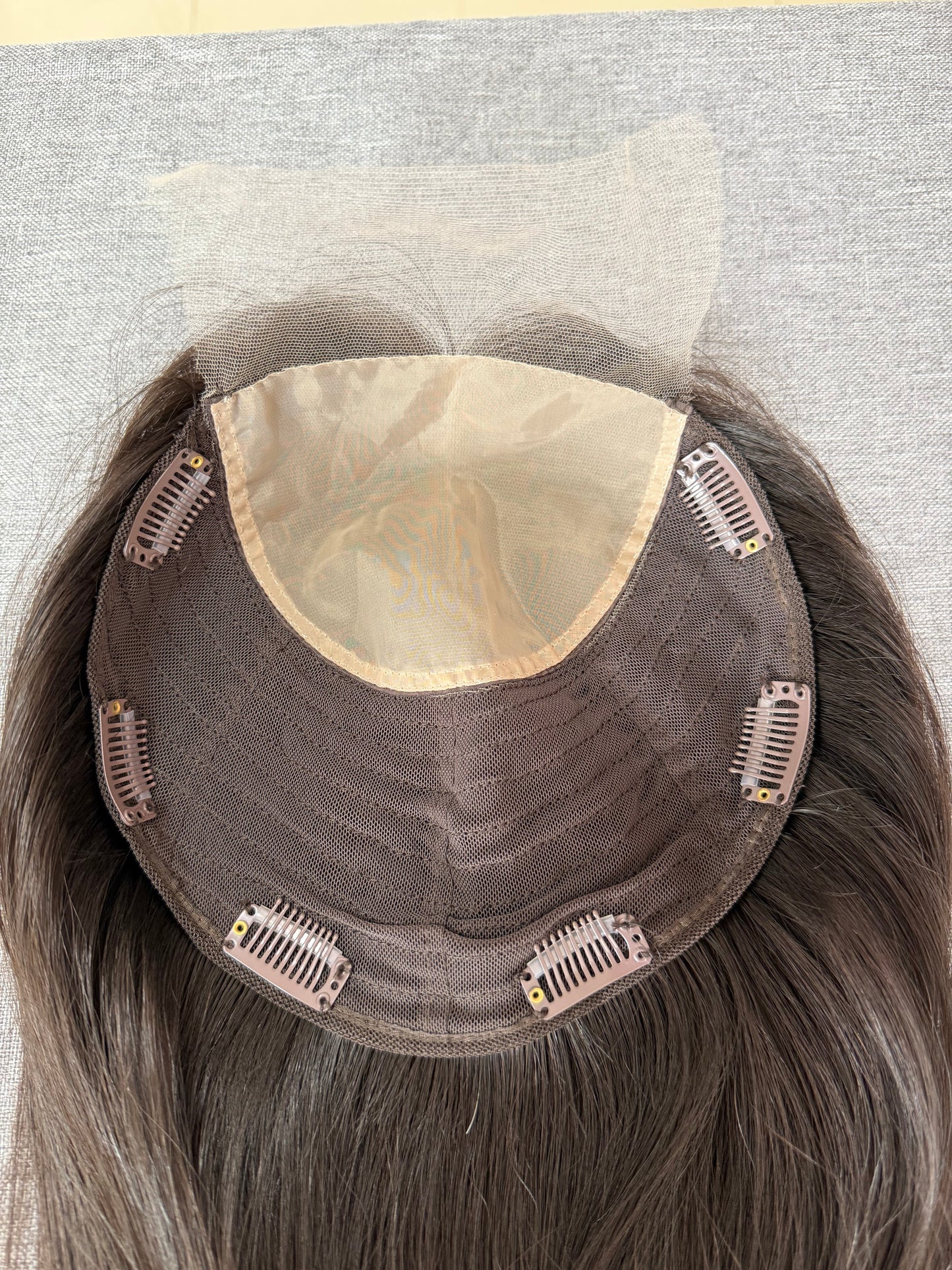 14inch Russian Hair Straight 8*8 inch Original Color #4 Women Topper