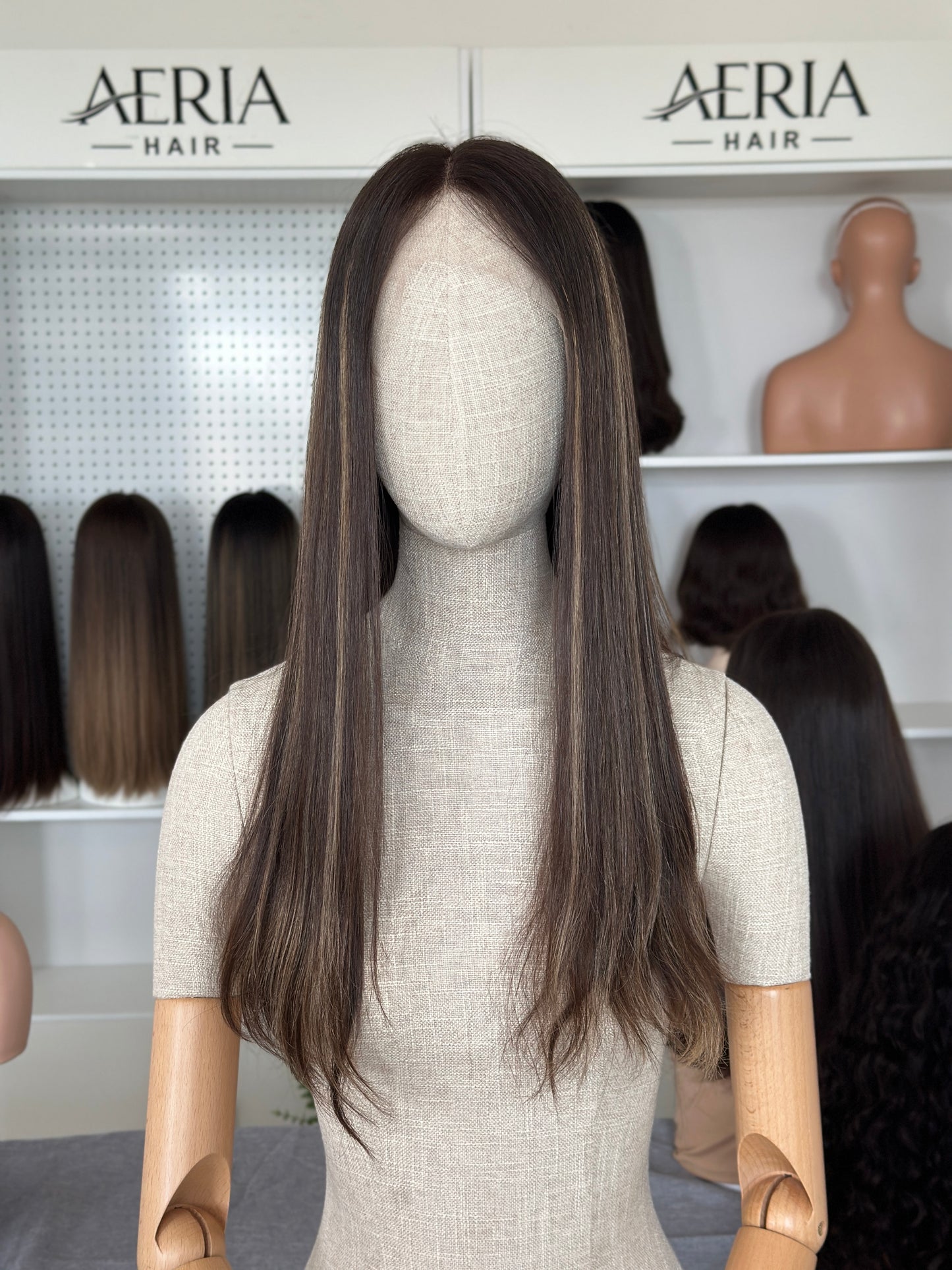 22inch Slight Layer Highlight Color Straight Russian Hair Lace Top Wig Sheitel