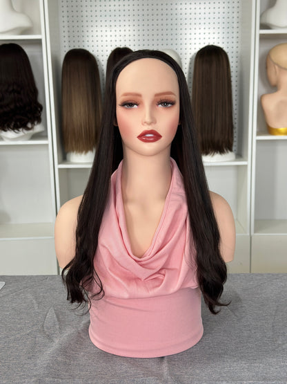22inch Slight Layer Natural Wavy Color #4 Bandfall Wig Sheitel