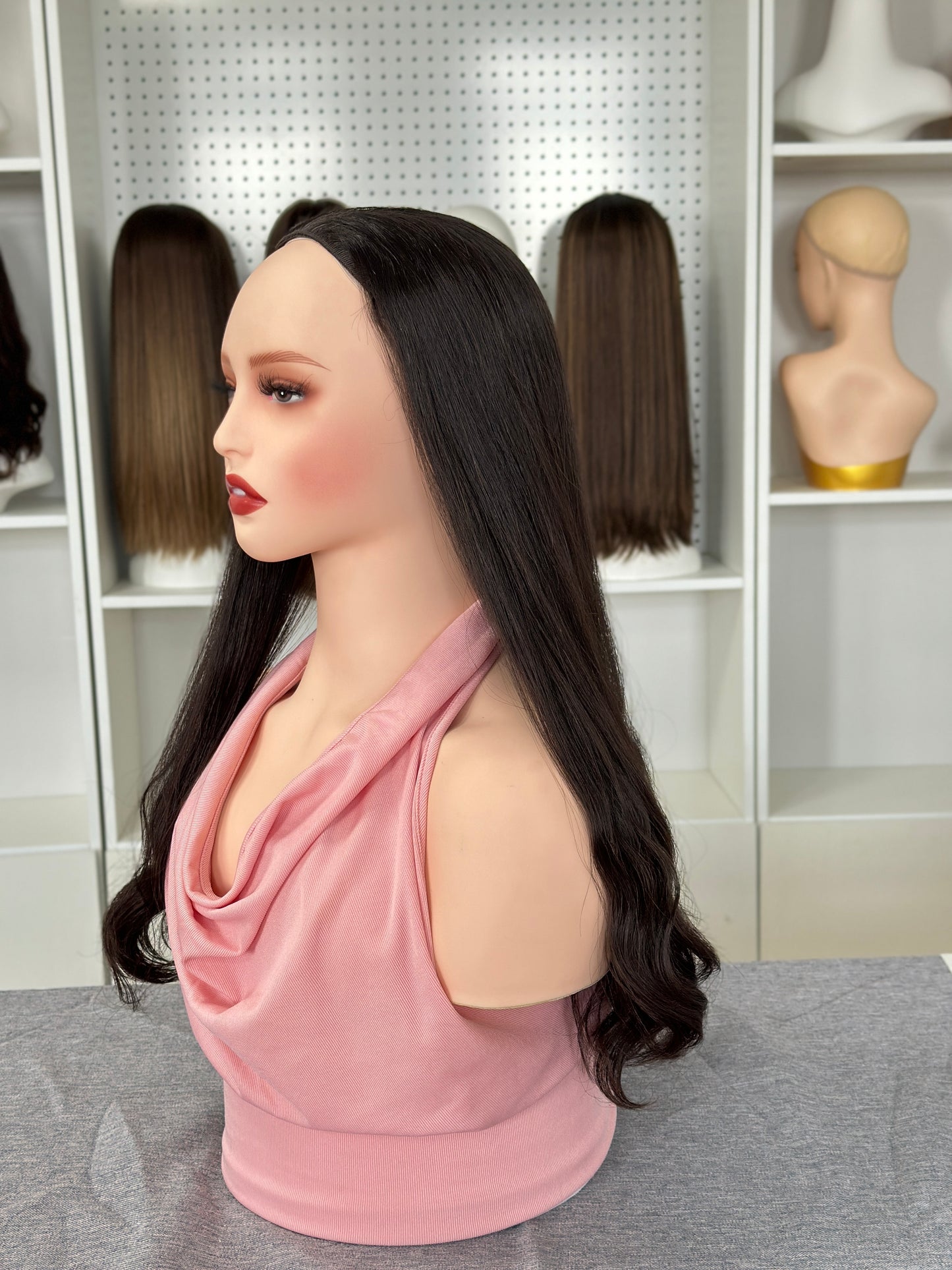 22inch Slight Layer Natural Wavy Color #4 Bandfall Wig Sheitel