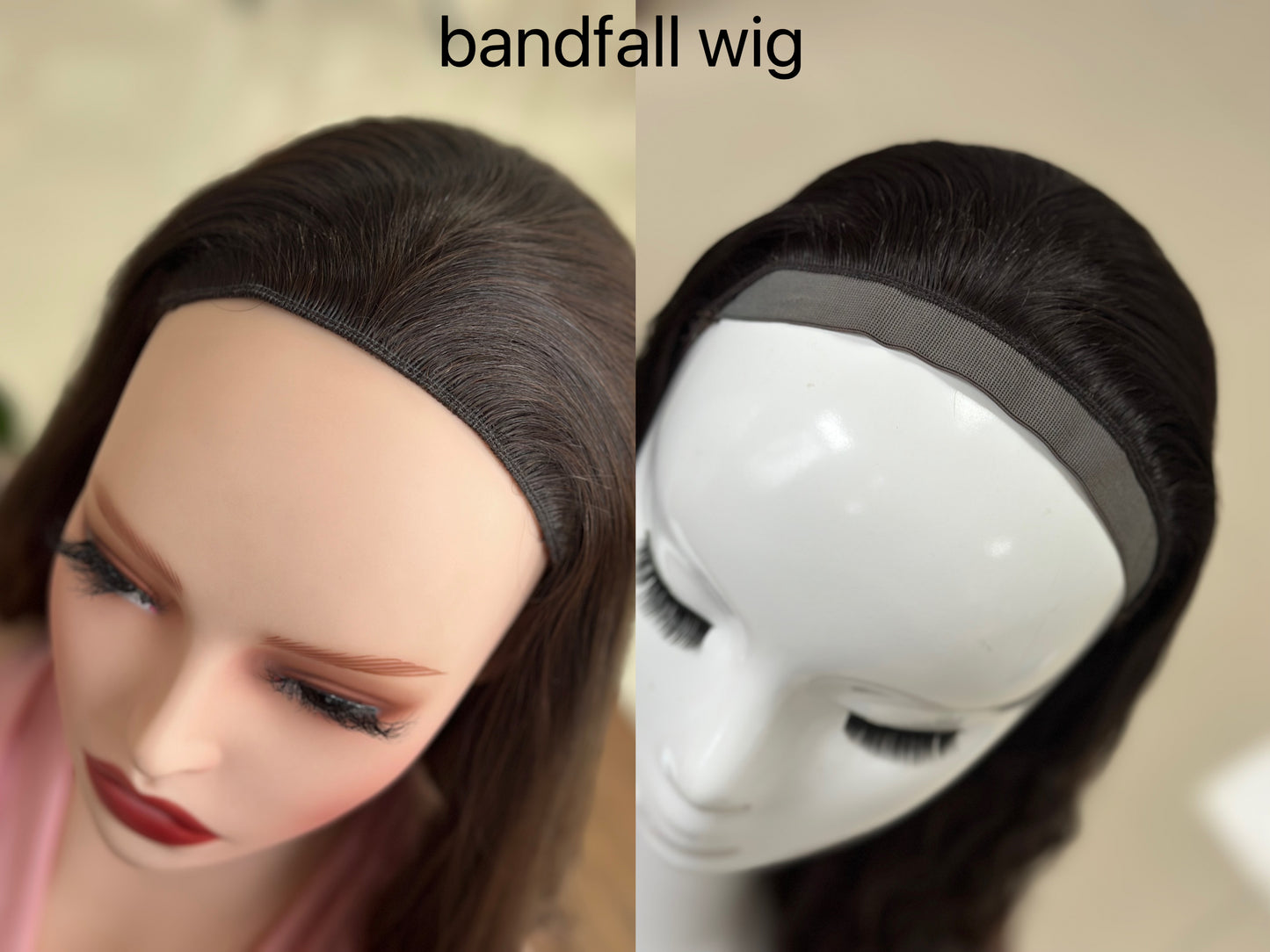 22inch Slight Layer Natural Wavy Color #4 Bandfall Wig Sheitel