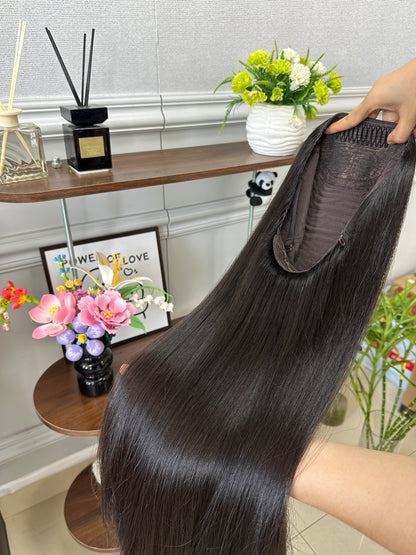 26inch Slight Layer Color #2 add Highlight Straight Brazilian Hair Bnandfall Wig Sheitel