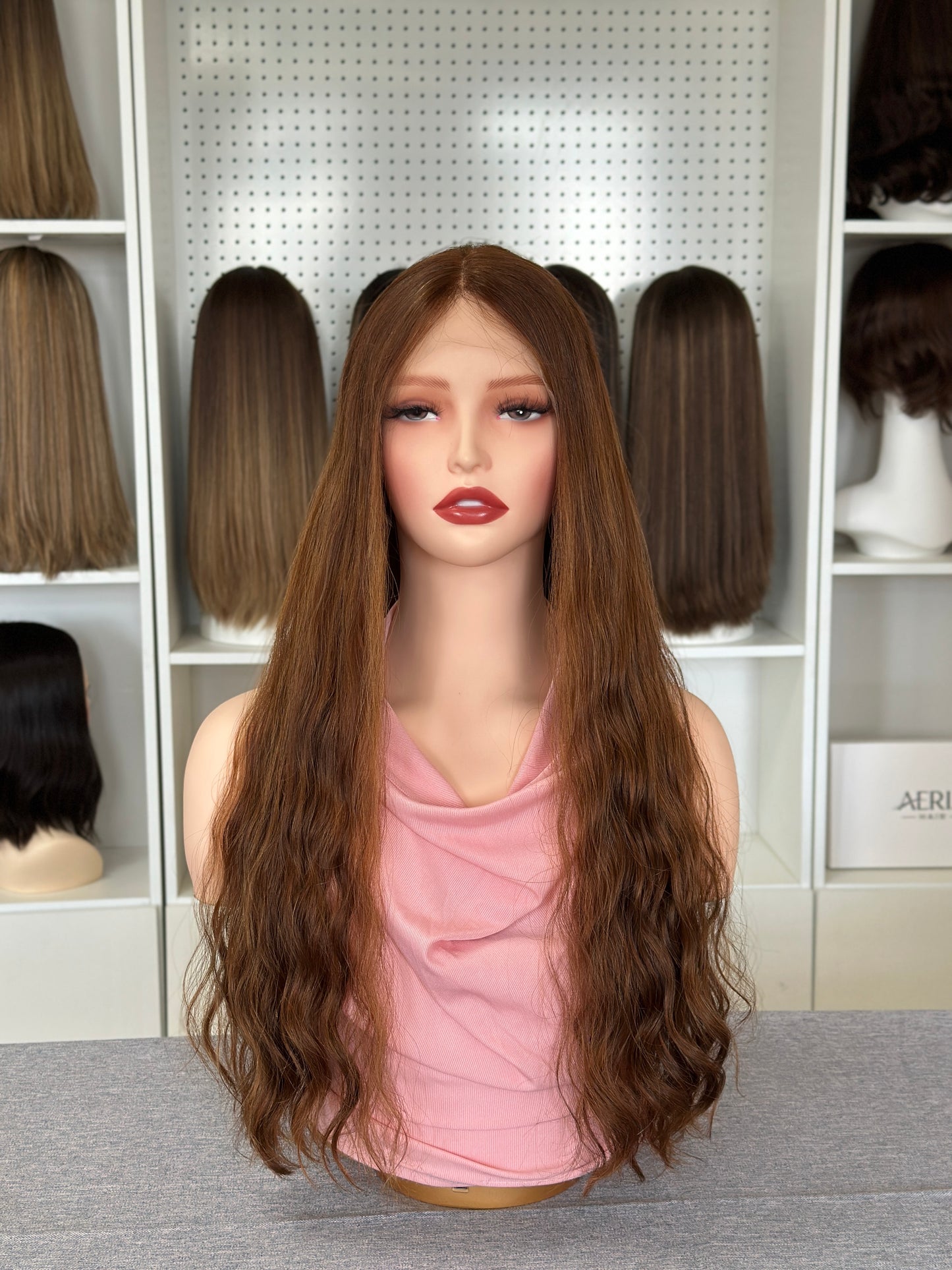 26inch Slight Layer Color #B5/b7 Natural Wave Brazilian Hair Lace Top Jeiwish Wig Sheitel