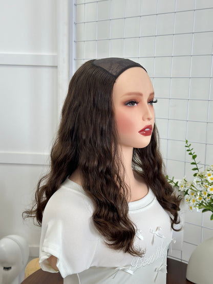 18 inch Slight Layer Natural Wave Russian Hair Hatfall Wig Hat Jewish Wig Sheitel