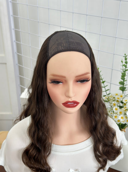 18 inch Slight Layer Natural Wave Russian Hair Hatfall Wig Hat Jewish Wig Sheitel
