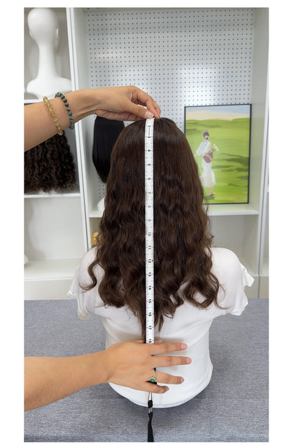 18 inch Slight Layer Natural Wave Russian Hair Hatfall Wig Hat Jewish Wig Sheitel