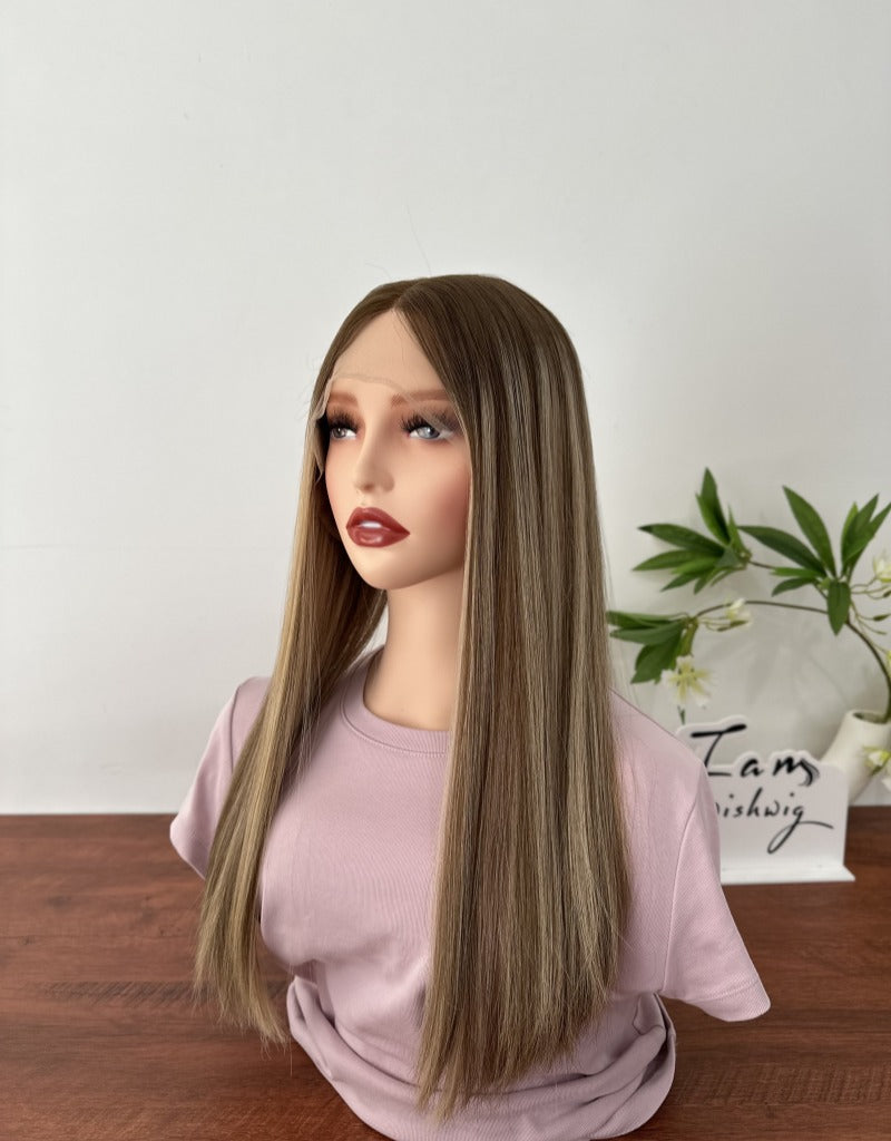 Light Brown 20inch Slight Layer HD Lace Top Wig