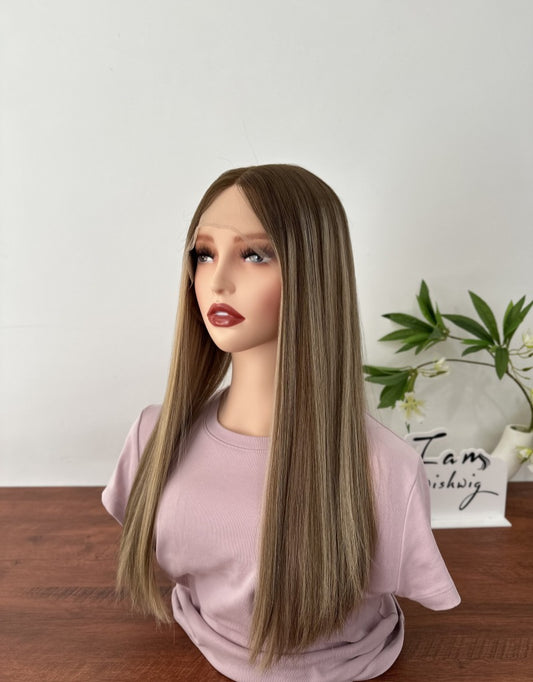 Light Brown 20inch Slight Layer HD Lace Top Wig