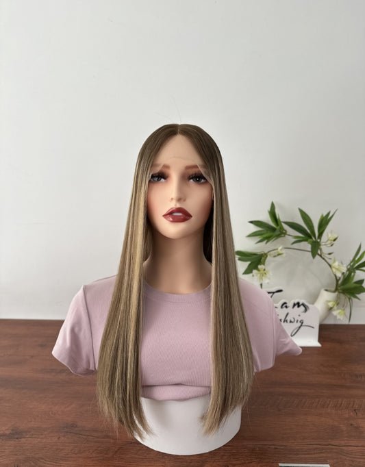 Light Brown 20inch Slight Layer HD Lace Top Wig
