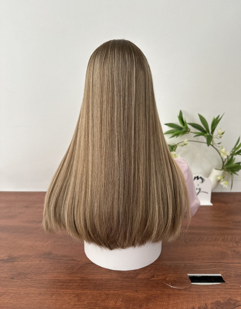 Light Brown 20inch Slight Layer HD Lace Top Wig