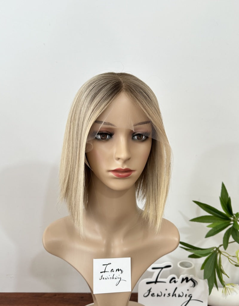 #8002 12inch No Layer HD Lace Top Wig