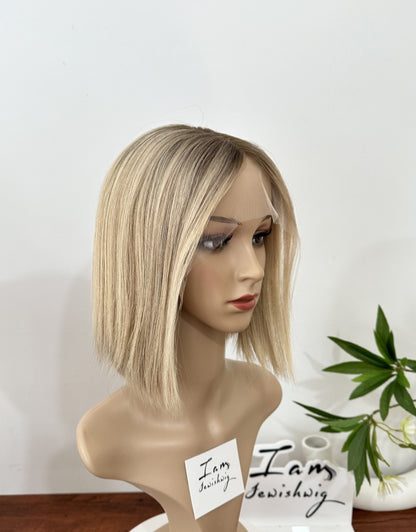 #8002 12inch No Layer HD Lace Top Wig