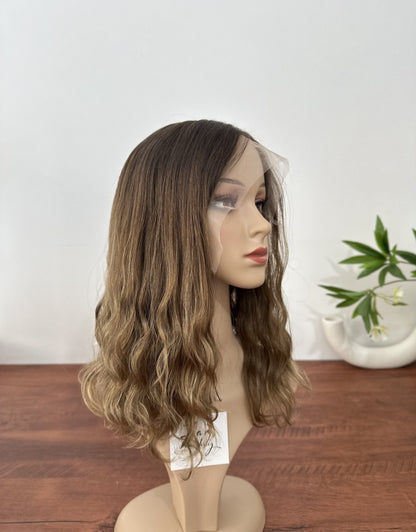 #4B10 Wavy 16inch Slight Layer HD Lace Top Wig