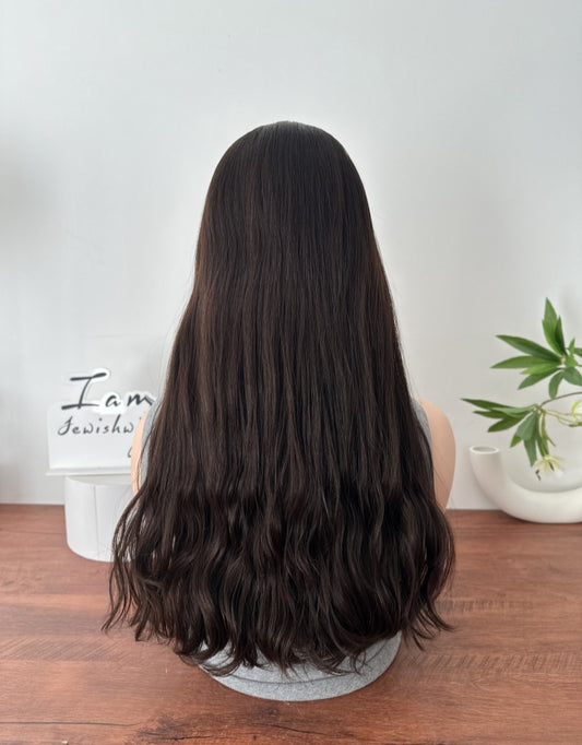 #6/8 Bandfall Wig 22inches Slight Layer Wavy Hair
