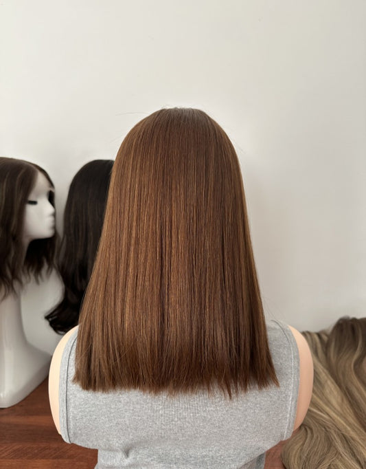 Red Color 14inch No Layer HD Lace Top Wig