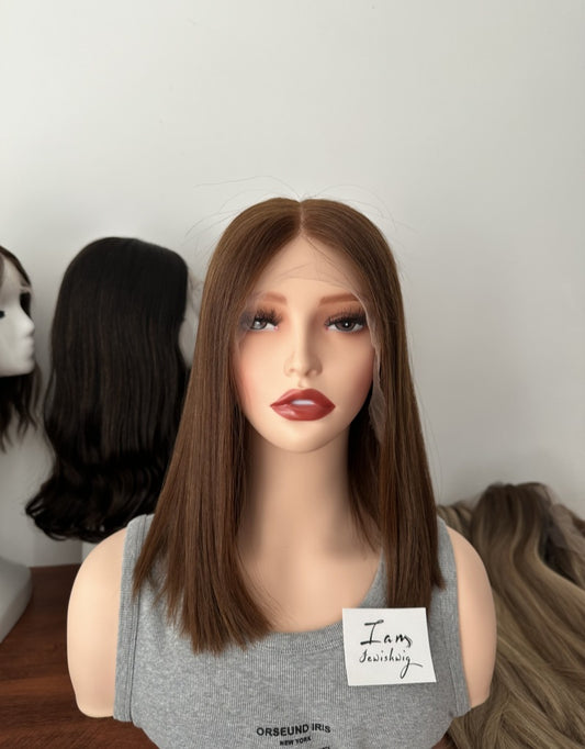 Red Color 14inch No Layer HD Lace Top Wig