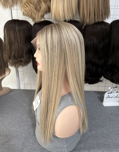 Light Gold 20inch Slight Layer HD Lace Top Wig