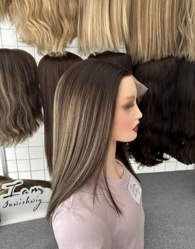 #4/6with Highlight 16inch Small Layer HD Lace Top Wig