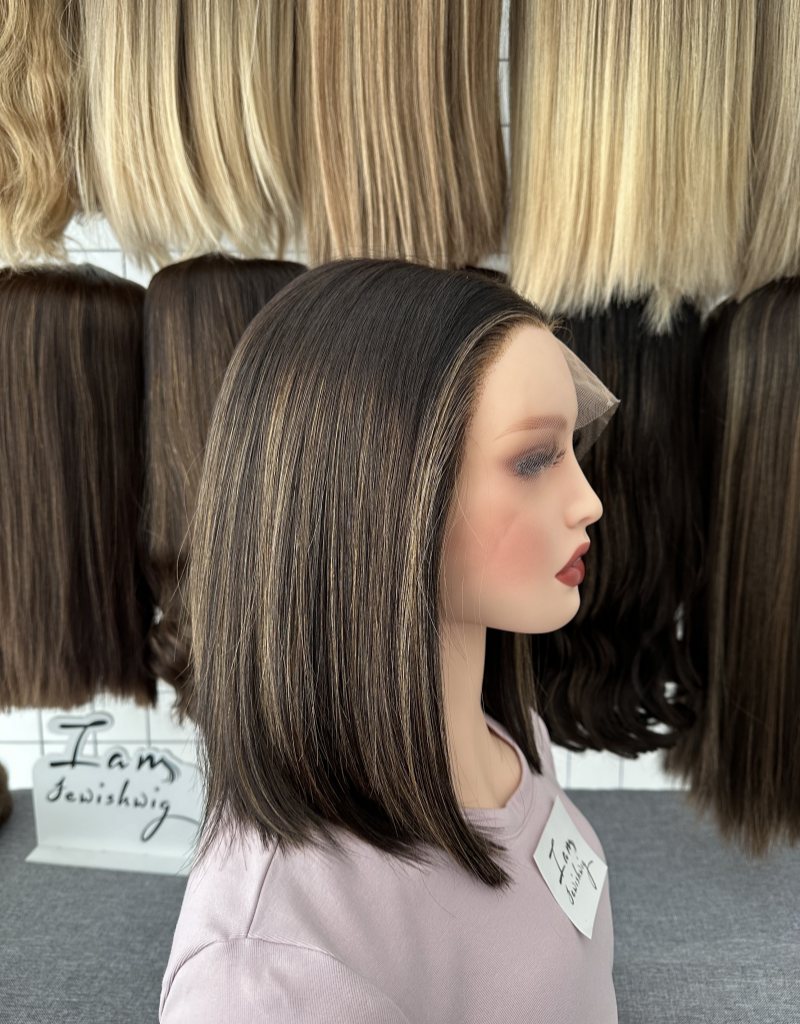 #4 With Highlights 12inch No Layer HD Lace Top Wig