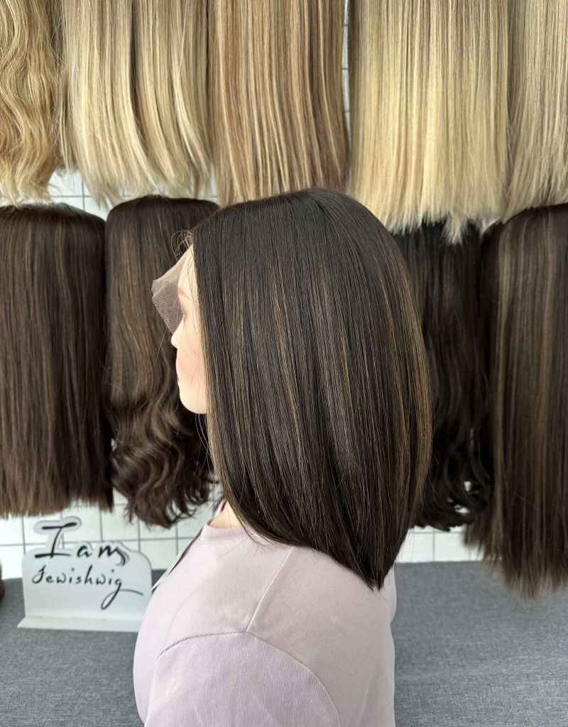 #4 With Highlights 12inch No Layer HD Lace Top Wig