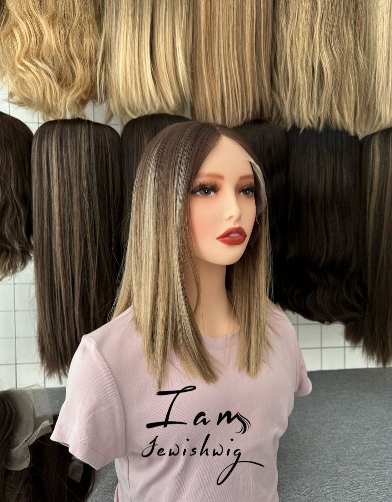 #4H10with Highlight 14inch Slight Layer HD Lace Top Wig