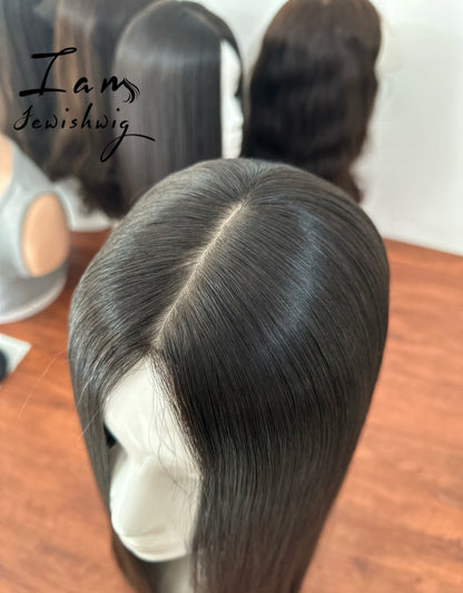 Natural Color 26inch Slight Layer Silk Top Wig