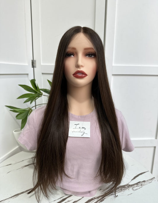 Lace Top Wig 100% Russian Hair 23inch Natural Straight
