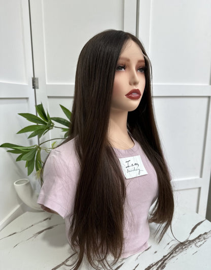 Lace Top Wig 100% Russian Hair 23inch Natural Straight
