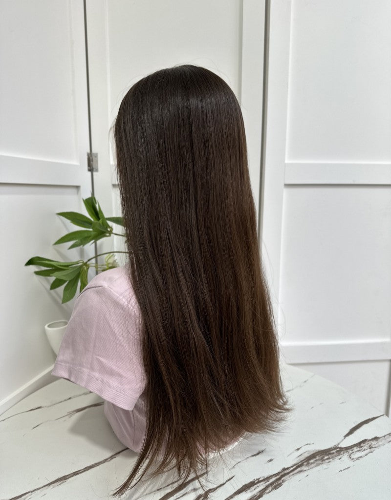 Lace Top Wig 100% Russian Hair 23inch Natural Straight