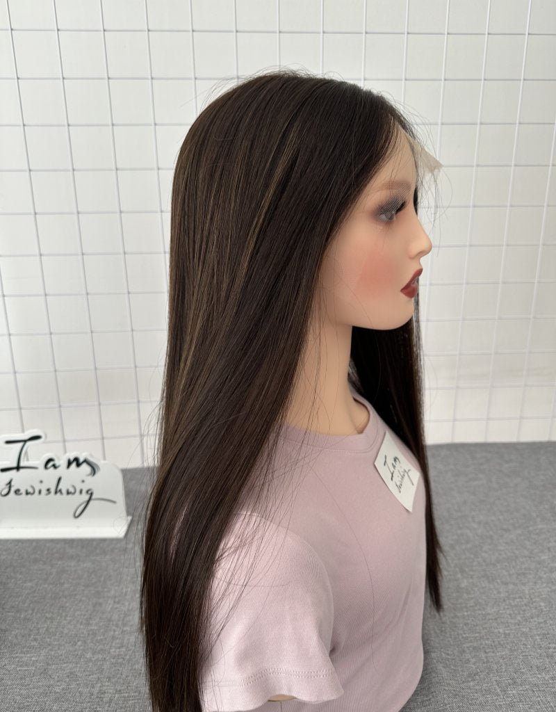 #4/8 Lace Top Wig 22inches Slight Layer Natural Straight Hair