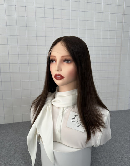 Russian Hair Lace Top Wig 16inches Slight Layer Natural Straight Hair