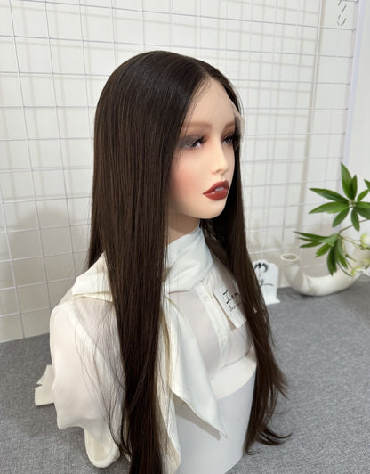 Russian Hair Lace Top Wig 24inches Slight Layer Natural Straight Hair