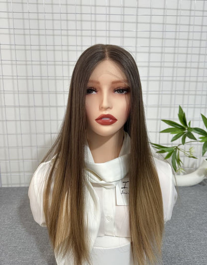 #612 Lace Top Wig 20inches Light Layer Natural Straight