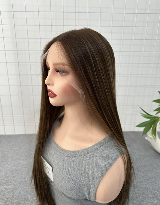#612 Lace Top Wig 24inches Light Layer Natural Straight
