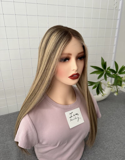 Golden Lace Top Wig 22inches Slight Layer Natural Straight