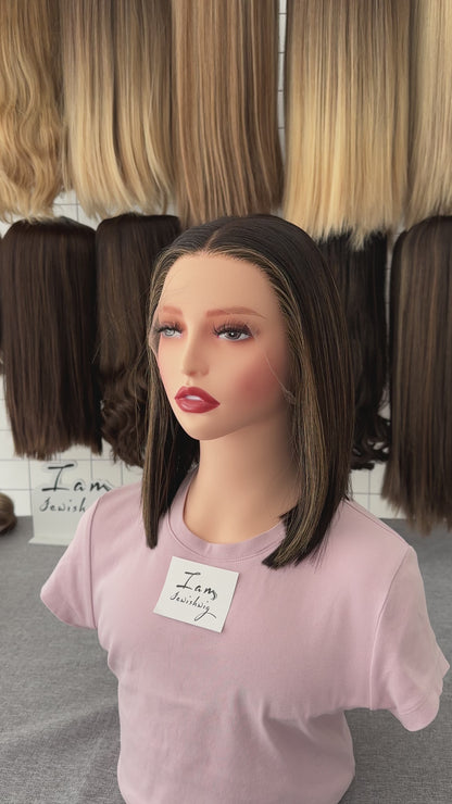 #4 With Highlights 12inch No Layer HD Lace Top Wig