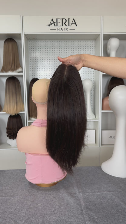 14inch Russian Hair Straight 8*8 inch Original Color #4 Women Topper