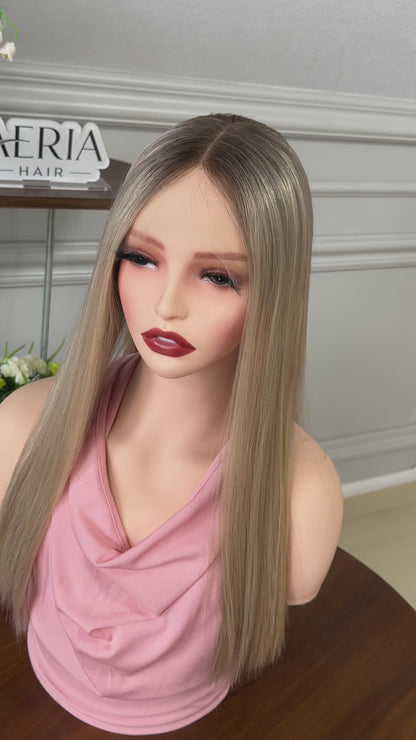 20 inch Slight Layer Color #B08 Brazilian Hair Straight Lace Top Wig Jewish Kosher Wig Sheitel