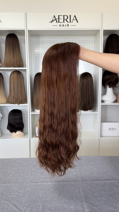 26inch Slight Layer Color #B5/b7 Natural Wave Brazilian Hair Lace Top Jeiwish Wig Sheitel