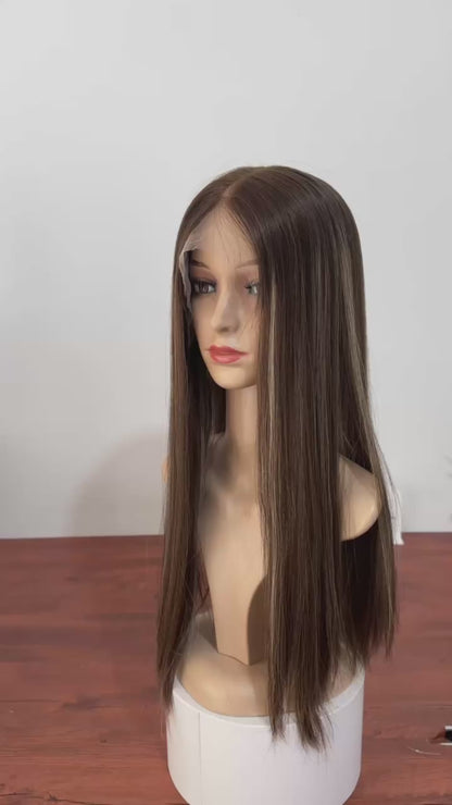 #C1 22inch Slight Layer HD Lace Top Wig