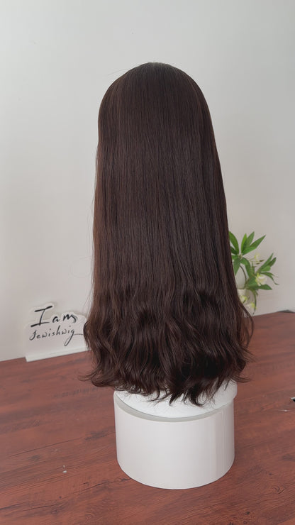 #6/8 Bandfall Wig 22inches Slight Layer Wavy Hair